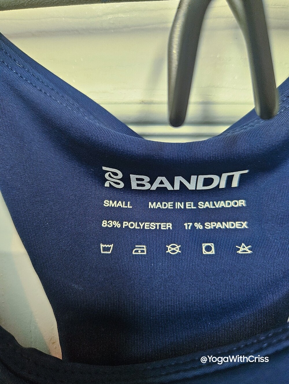 Bandit Stamina race crop top Navy size Small with pockets - Picture 6 of 8